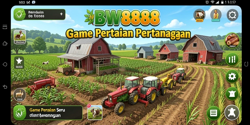 Tampilan gameplay BW888 menunjukkan aktivitas pertanian yang menarik.
