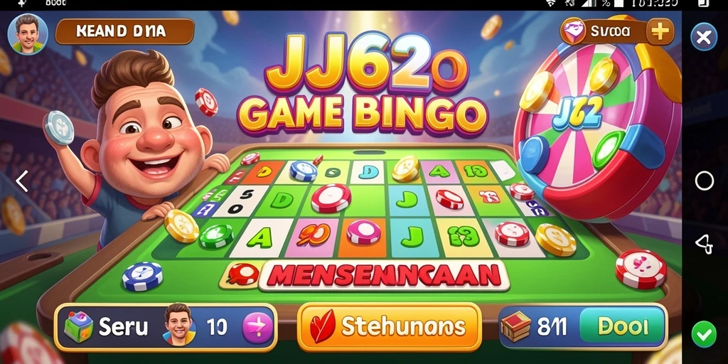 Screenshot permainan JJ62 menampilkan gameplay Bingo yang seru.