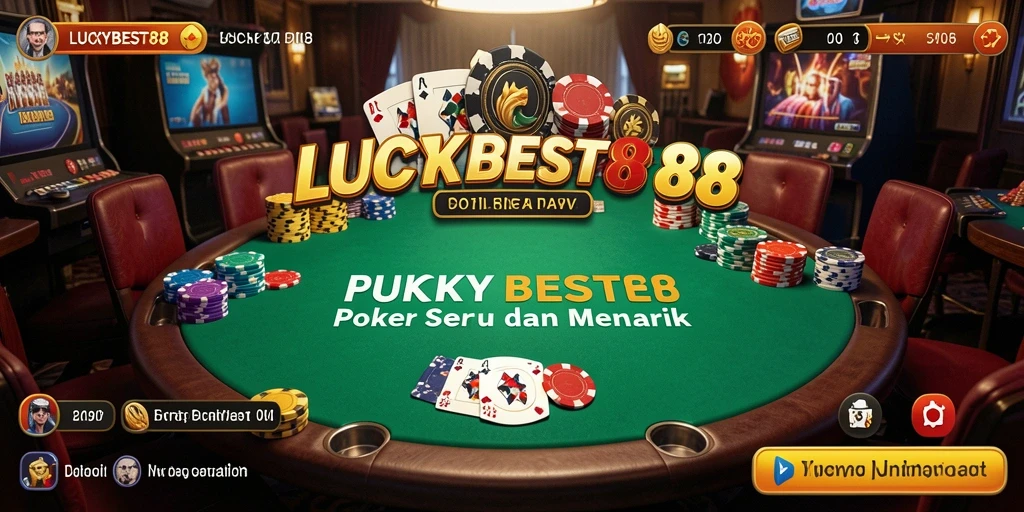 Tampilan gameplay seru dalam LUCKYBEST88 saat bermain Poker.
