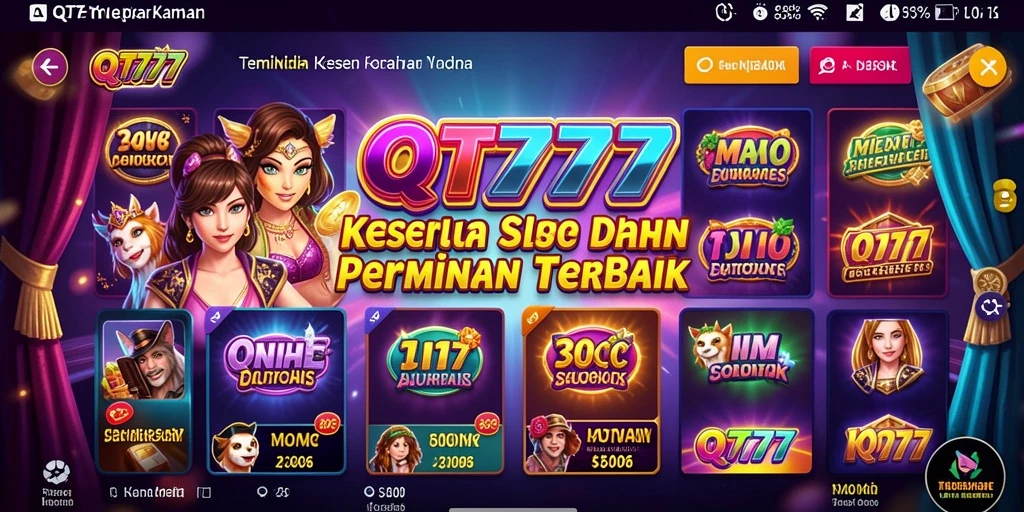 Tampilan gameplay QT777 yang penuh warna dan menarik.