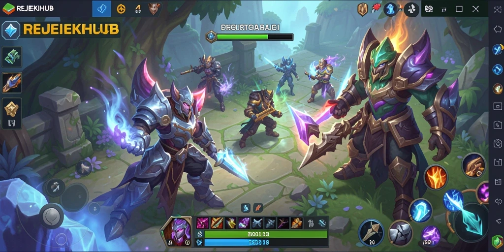 Tangkapan layar gameplay seru di REJEKIHUB dengan aksi MOBA yang mendebarkan.