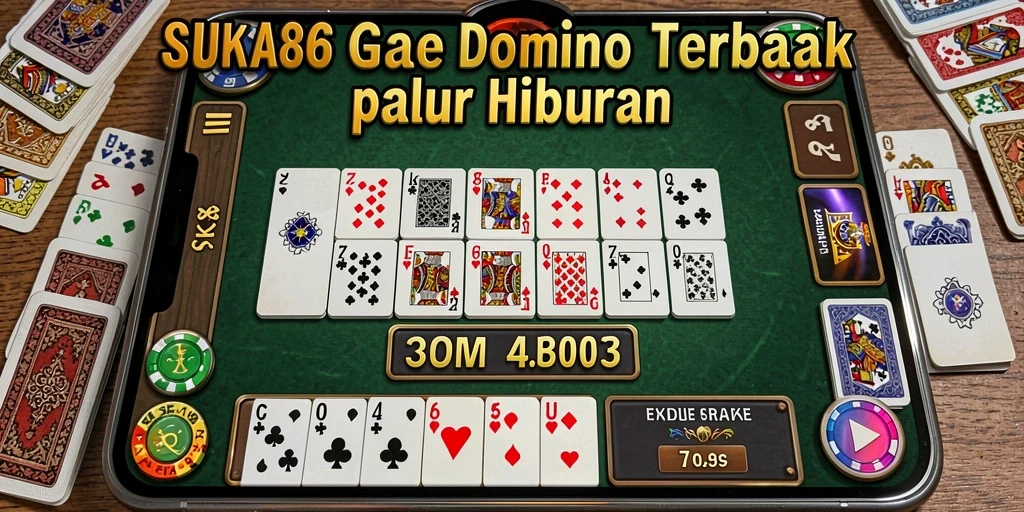Tampilan gameplay seru di SUKA86 yang menampilkan kartu Domino.