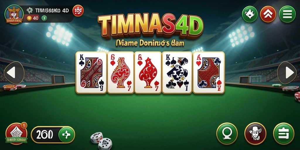 Tampilan gameplay Domino yang seru dan menarik.