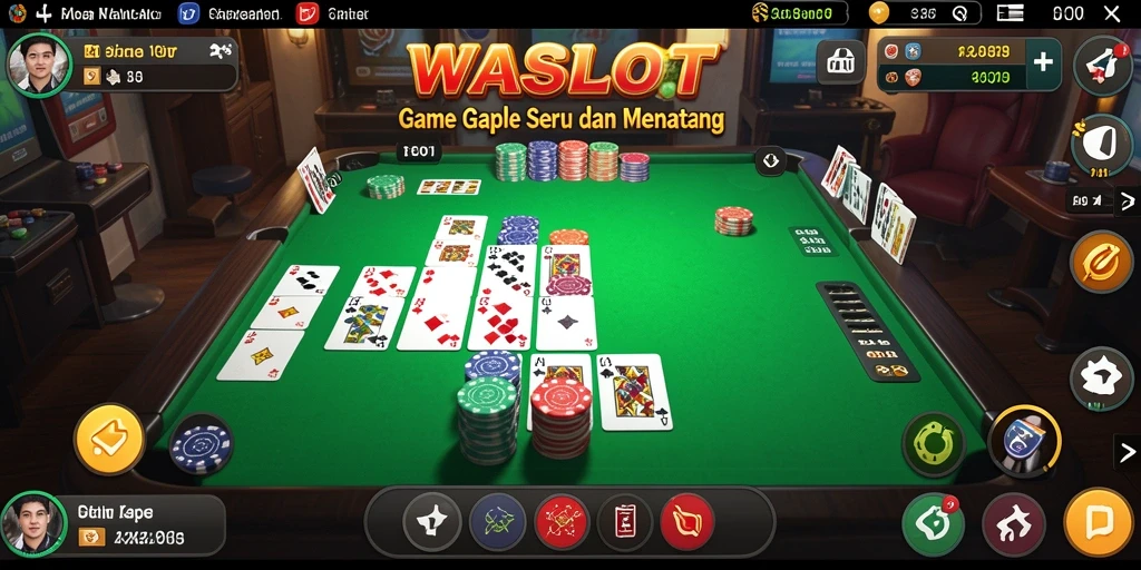 Tampilan gameplay WASLOT yang menegangkan saat bermain Gaple.