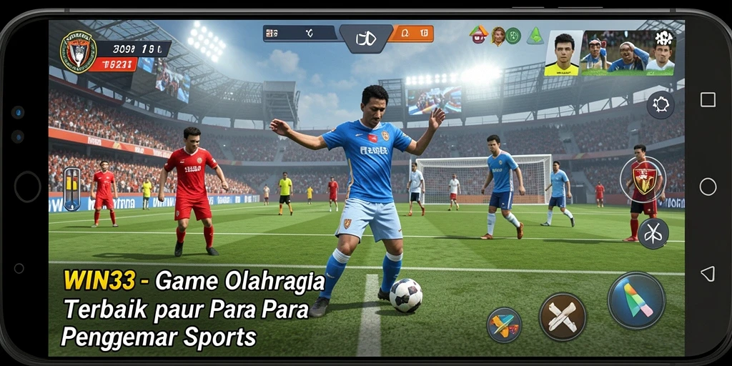 Screenshot WIN33 menunjukkan aksi seru dalam pertandingan olahraga.